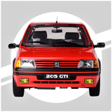 IXO Collections Full Kit Peugeot 205 1.9 GTI Red 1:8 Scale Metal Kit IXC.PEU.FK