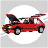 IXO Collections Peugeot 205 1.9 GTI Red 1:8 Scale Metal and Plastic Full Kit IXC.PEU.FK