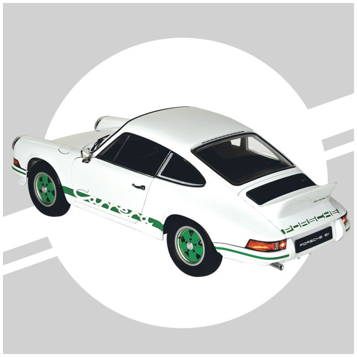 IXO Collections Porsche 911 Carrera RS 2.7 White 1:8 Scale Metal and Plastic Full Kit IXC.911.FKW