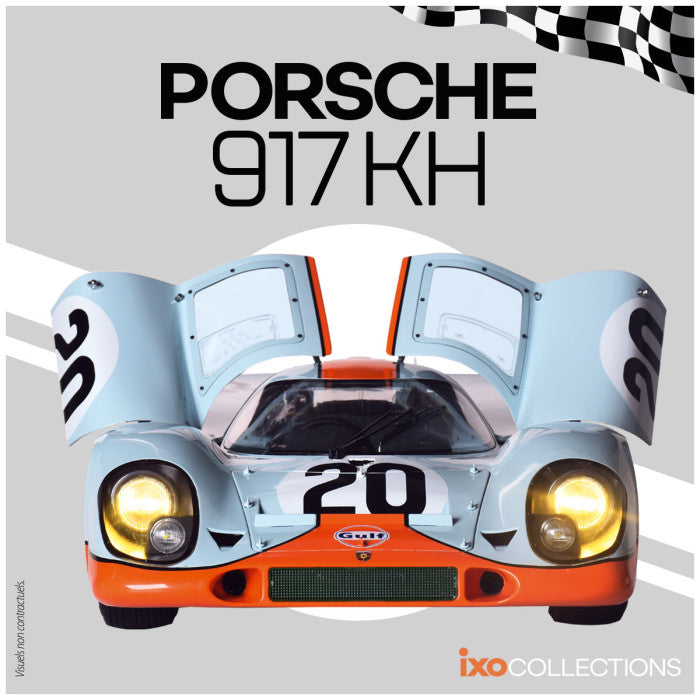 IXO Collections Porsche 917 KH #20 Gulf Livery 1:8 Scale Metal and Plastic Full Kit IXC.POR.FK