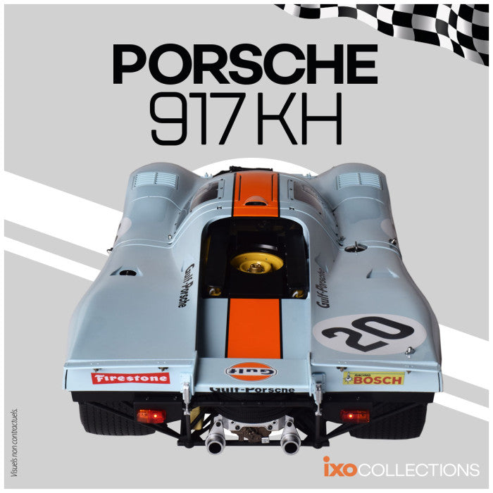 IXO Collections Porsche 917 KH #20 Gulf Livery 1:8 Scale Metal and Plastic Full Kit IXC.POR.FK