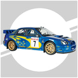 IXO Collections Full Kit Subaru Impreza STI WRC 1:8 Scale Metal Kit