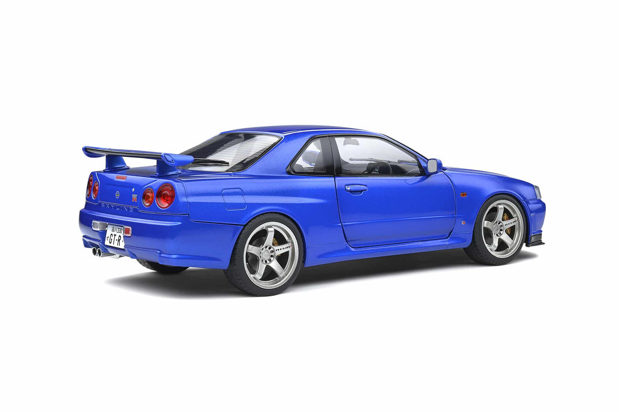 Solido Nissan Skyline (R34) GT-R Bayside Blue 1999 1:18 S1804306
